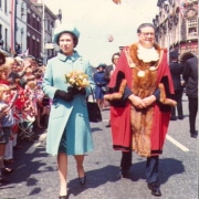 Queen-elizabeth-II-high-street-newcastle-under-Lyme-1973