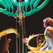 NV TLM Harrison Sweeney (top), Elliot Goodhill, Melaina Pecorini, Rhiannon Skerritt – credit Andrew Billington Harrison-Sweeney-Elliott-Goodhall-Rhiannon-Skerritt-The-Little-Mermaid-New-Vic-2025