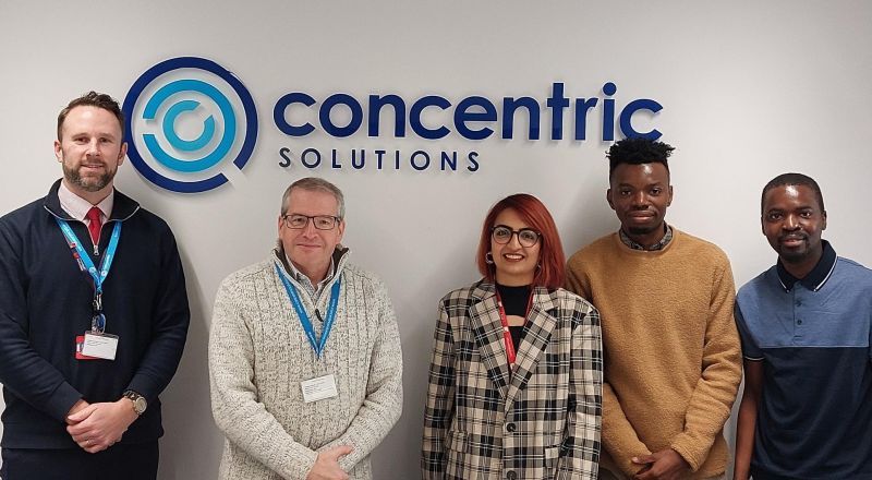 University-of-Staffordshire-Justin-Pover-Concentric-Solutions-Ridwan Olaide Idowu pictured right University-of-Staffordshire-Justin-Pover-Concentric-Solutions-Ridwan-Olaide-Idowu
