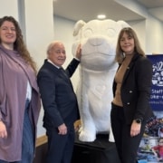Tilley-Bancroft-Arthur-Barnard-Hayley-Coles-with-Staffy-at-The-Big-Tourism-Conference-at-Uttoxeter-Racecourse