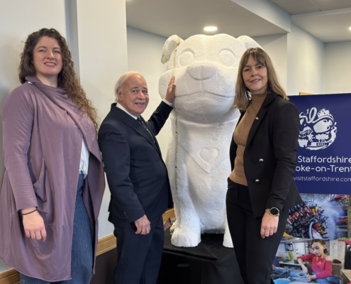 Tilley-Bancroft-Arthur-Barnard-Hayley-Coles-with-Staffy-at-The-Big-Tourism-Conference-at-Uttoxeter-Racecourse